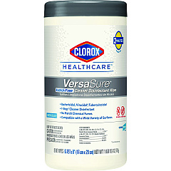 Clorox Healthcare VersaSure Cleaner Disinfectant Wipes, 1-Ply, 8 x 6.75, White, 85 Towels/Can (31757EA)