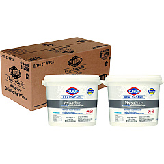 Clorox Healthcare VersaSure Cleaner Disinfectant Wipes, 1-Ply, 12 x 12, White, 110/Bucket, 2/Carton (31759)
