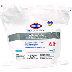Clorox Healthcare VersaSure Cleaner Disinfectant Wipes, 1-Ply, 12 x 12, White, 110/Pouch (31761EA)