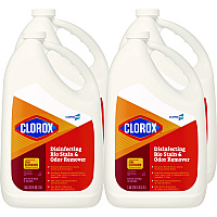 Clorox Disinfecting Bio Stain and Odor Remover, Fragranced, 128 oz Refill Bottle, 4/CT (31910)