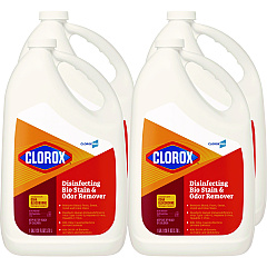 Clorox Disinfecting Bio Stain and Odor Remover, Fragranced, 128 oz Refill Bottle, 4/CT (31910)