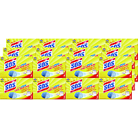S.O.S. Steel Wool Soap Pad, Steel, 4/Box, 24 Boxes/Carton (98041)