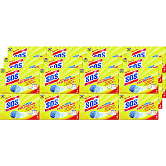 S.O.S. Steel Wool Soap Pad, Steel, 4/Box, 24 Boxes/Carton (98041)