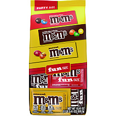M&amp;M's M and M'S Milk Chocolate, Peanut and Peanut Butter Variety Pack Fun Size Chocolate Candy Assortment, 19.41 oz Bag (59878)