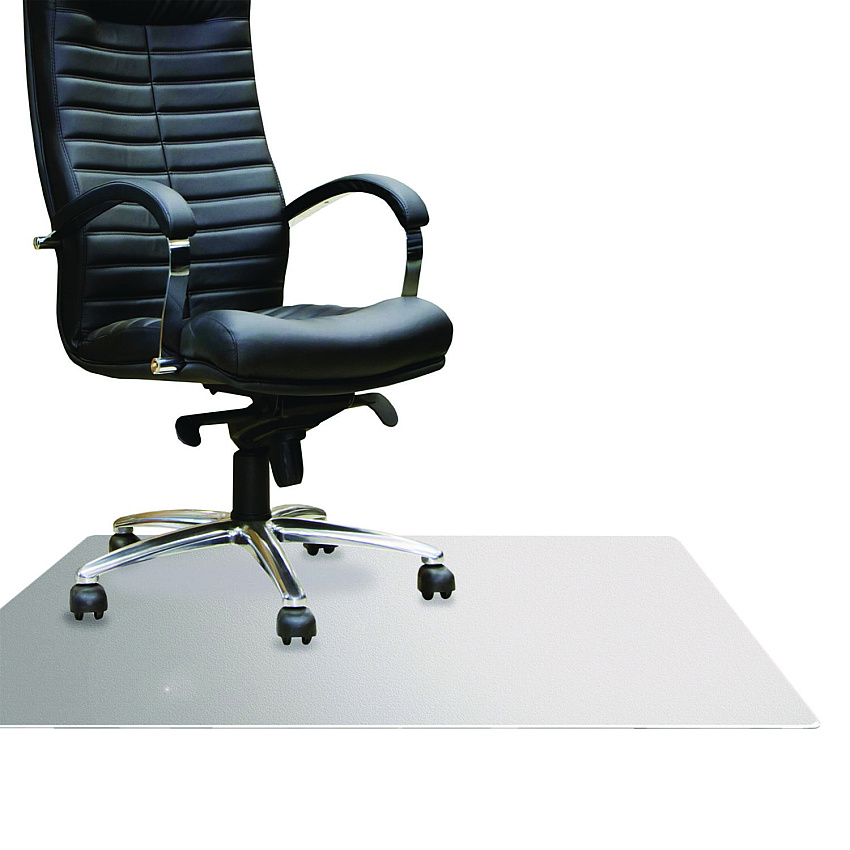 Floortex Cleartex MegaMat Heavy-Duty Polycarbonate Mat for Hard Floor/All Carpet, 46 x 53, Clear (ECM121345ER)