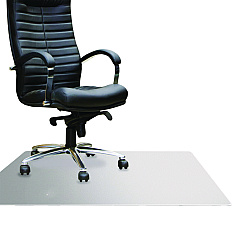 Floortex Cleartex MegaMat Heavy-Duty Polycarbonate Mat for Hard Floor/All Carpet, 46 x 60, Clear (ECM121525ER)