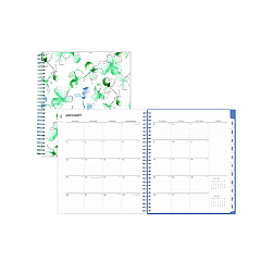 Blue Sky Lindley Monthly Planner, Lindley Floral Artwork, 10 x 8, White/Blue/Green Cover, 12-Month (Jan to Dec): 2023 (101582)