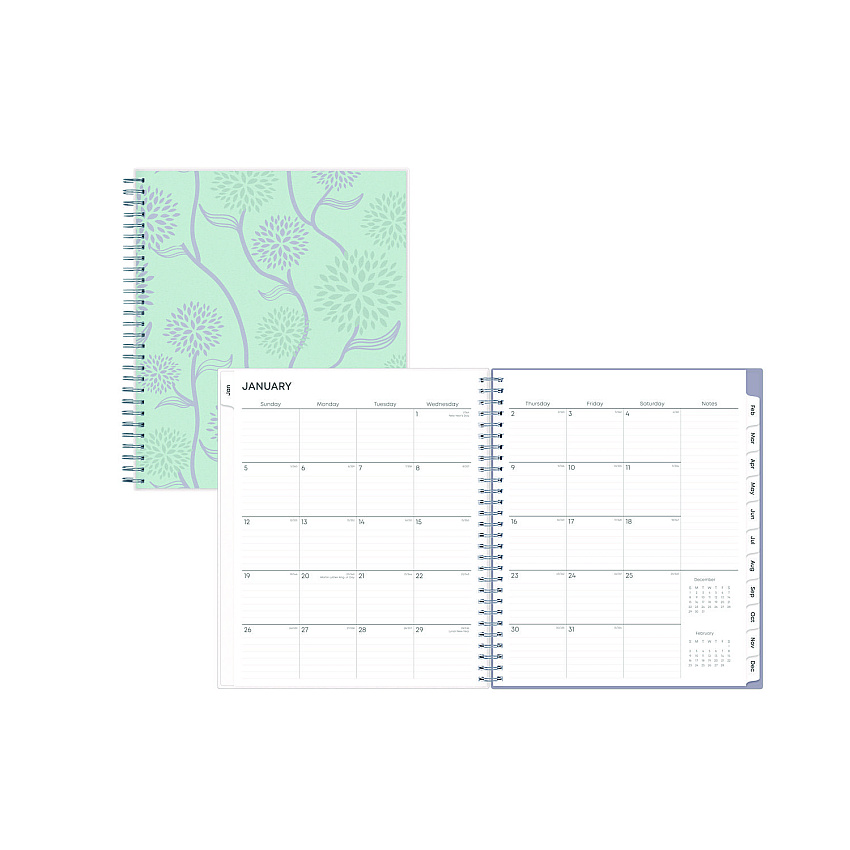 Blue Sky Rue Du Flore Monthly Planner, Rue Du Flore Artwork, 10 x 8, Jade/Lavender Cover, 12-Month (Jan to Dec): 2023 (101605)