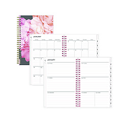 Blue Sky Joselyn Weekly/Monthly Planner, Joselyn Floral Artwork, 8 x 5, Pink/Peach/Black Cover, 12-Month (Jan to Dec): 2023 (110396)