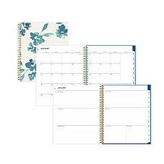 Blue Sky Bakah Blue Weekly/Monthly Planner, Bakah Blue Floral Artwork, 11 x 8.5, Blue/White Cover, 12-Month (Jan to Dec): 2023 (137261)