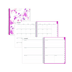Blue Sky Breast Cancer Awareness Create-Your-Own Cover Weekly/Monthly Planner, Orchid Artwork, 11 x 8.5, 12-Month (Jan-Dec): 2023 (137268)