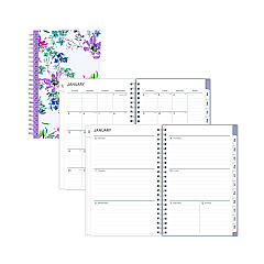 Blue Sky Laila Create-Your-Own Cover Weekly/Monthly Planner, Wildflower Artwork, 8 x 5, Purple/Blue/Pink, 12-Month (Jan-Dec): 2023 (137276)