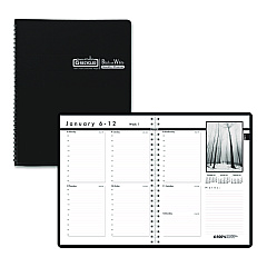 House of Doolittle Black-on-White Photo Weekly Appointment Book, Landscapes Photography, 11 x 8.5, Black Cover, 12-Month (Jan to Dec): 2023 (217102)
