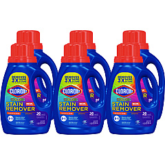 Clorox 2 Stain Remover and Color Booster, Regular, 33 oz Bottle, 6/Carton (30037)
