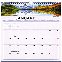AT-A-GLANCE Landscape Monthly Wall Calendar, Landscapes Photography, 12 x 12, White/Multicolor Sheets, 12-Month (Jan to Dec): 2023 (88200)