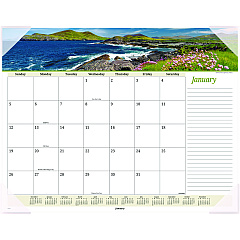 AT-A-GLANCE Seascape Panoramic Desk Pad, Seascape Panoramic Photography, 22 x 17, White Sheets, Clear Corners, 12-Month (Jan-Dec): 2023 (89803)