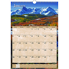 AT-A-GLANCE Scenic Monthly Wall Calendar, Scenic Landscape Photography, 12 x 17, White/Multicolor Sheets, 12-Month (Jan to Dec): 2023 (DMW20028)