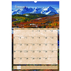 AT-A-GLANCE Scenic Monthly Wall Calendar, Scenic Landscape Photography, 15.5 x 22.75, White/Multicolor Sheets, 12-Month (Jan-Dec): 2023 (DMW20128)