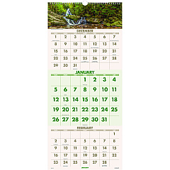 AT-A-GLANCE Scenic Three-Month Wall Calendar, Scenic Landscape Photography, 12 x 27, White Sheets, 14-Month (Dec to Jan): 2022 to 2024 (DMW50328)