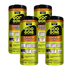 Goo Gone Clean Up Wipes, 8 x 7, Citrus Scent, White, 24/Canister, 4 Canister/Carton (2000)