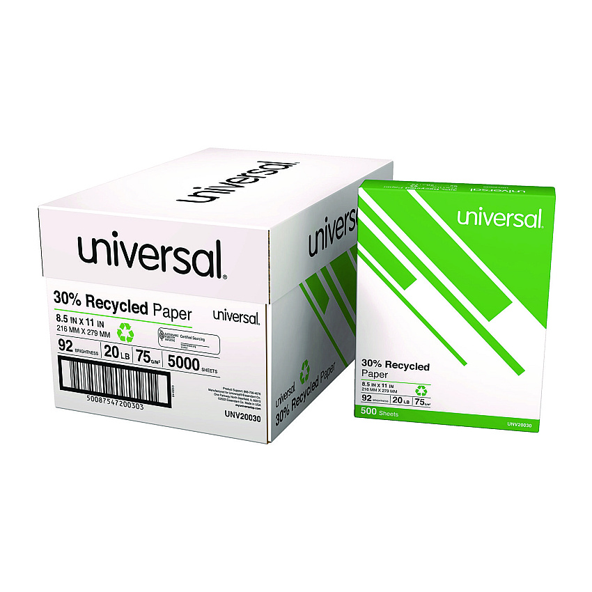 Universal 20030 30% Recycled Copy Paper