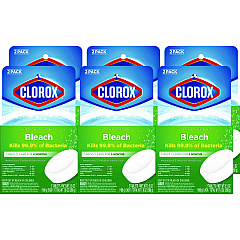 Clorox Automatic Toilet Bowl Cleaner, 3.5 oz Tablet, 2/Pack, 6 Packs/Carton (30024CT)