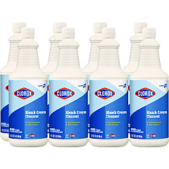 Clorox Bleach Cream Cleanser, Fresh Scent, 32 oz Bottle, 8/Carton (30613)