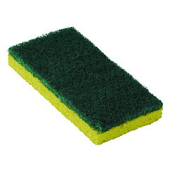 Americo Resort Cut Scrub Sponge, Medium Duty, 6.25 x 3.18, Green/Yellow, 40/Carton (551013)