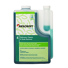 AbilityOne 7930017149187, SKILCRAFT ECO Bathroom Cleaner and Scale Remover Concentrate, 2 L Bottle, 4/Pack