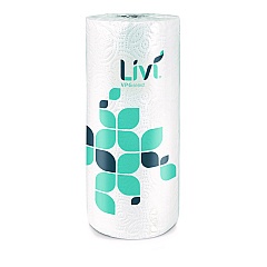 Livi VPG Select Kitchen Roll Towel, 2-Ply, 10.98 x, 9.98, White, 30 Rolls/Carton (41504)