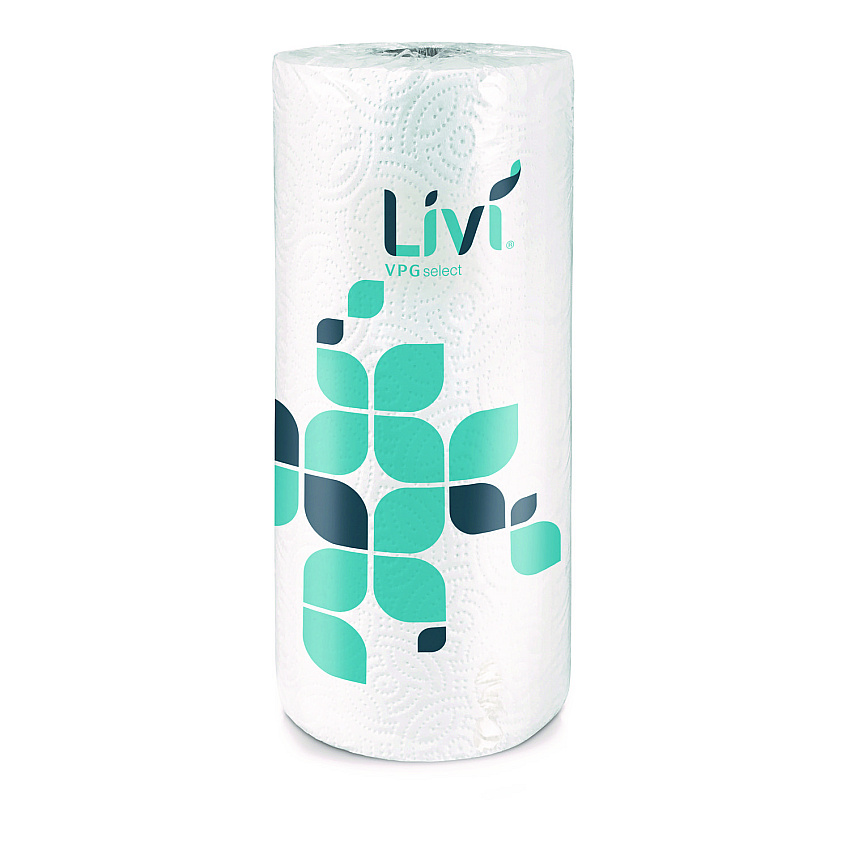 Livi VPG Select Kitchen Roll Towel, 2-Ply, 10.98 x, 9.98, White, 30 Rolls/Carton (41504)