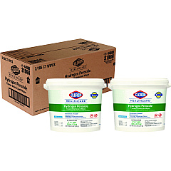 Clorox Healthcare Hydrogen Peroxide Cleaner Disinfectant Wipes, 11 x 12, Unscented, White, 185/Canister, 2 Canisters/Carton (30826)
