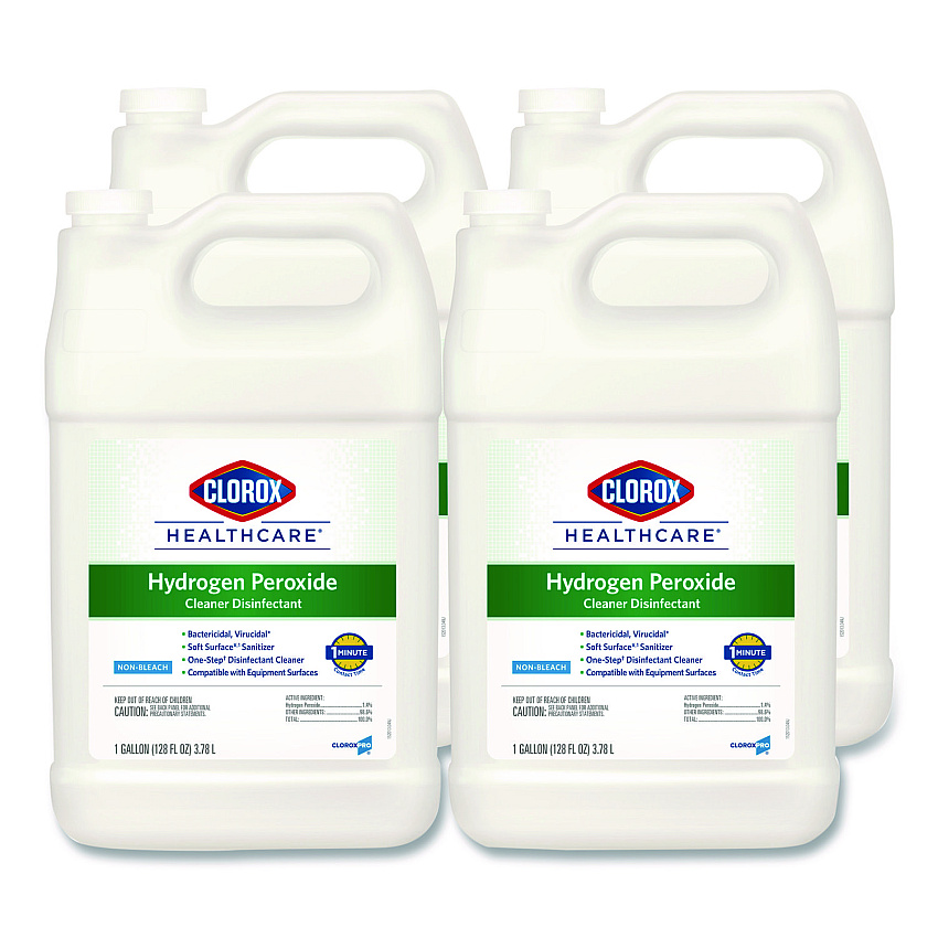 Hydrogen-Peroxide Cleaner/Disinfectant, 1 gal Bottle, 4/Carton