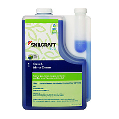 AbilityOne 7930017149190, SKILCRAFT ECO Glass and Mirror Cleaner Concentrate, 2 L Bottle, 4/Pack