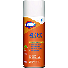 Clorox 4-in-One Disinfectant and Sanitizer, Citrus, 14 oz Aerosol Spray (31043)