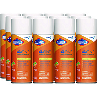 Clorox 4-in-One Disinfectant and Sanitizer, Citrus, 14 oz Aerosol Spray, 12/Carton (31043CT)