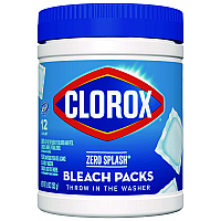 Clorox Control Bleach Packs, Regular, 12 Tabs/Pack, 6 Packs/Carton (31371)