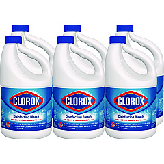 Clorox Regular Bleach with CloroMax Technology, 81 oz Bottle, 6/Carton (32263)