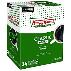 Krispy Kreme Doughnuts Classic Decaf Coffee K-Cups, Medium Roast, 24/Box (6111)