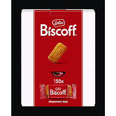 Biscoff Cookies Dispenser Box, Caramel Cookie, 0.22 oz Bag, 150/Carton (50639)