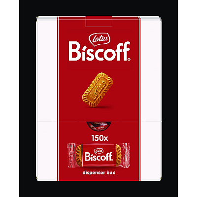 Biscoff Cookies Dispenser Box, Caramel Cookie, 0.22 oz Bag, 150/Carton (50639)