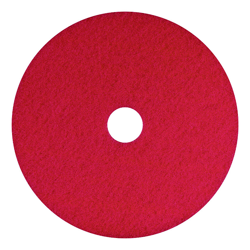 Americo Buffing Pads, 16" Diameter, Red, 5/Carton (404416)