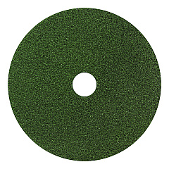 Americo Black Diamond 3000 Grit Diamond Pad, 17" Diameter, Black/Green, 2/Carton (442417)