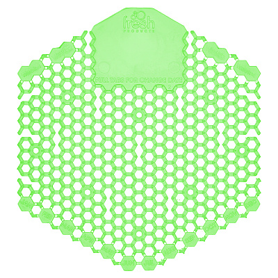 Fresh Products Wave 3D Urinal Deodorizer Screen, Cucumber Melon Scent, Green, 10/Box (3WDS60CME)