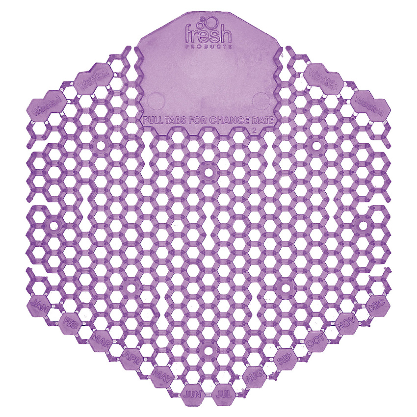 Fresh Products The Wave Urinal Deodorizer, Urinal Screens, Fabulous Scent, 58 g, Purple, 10/Box, 6 Boxes/Carton (3WDS60LAV)