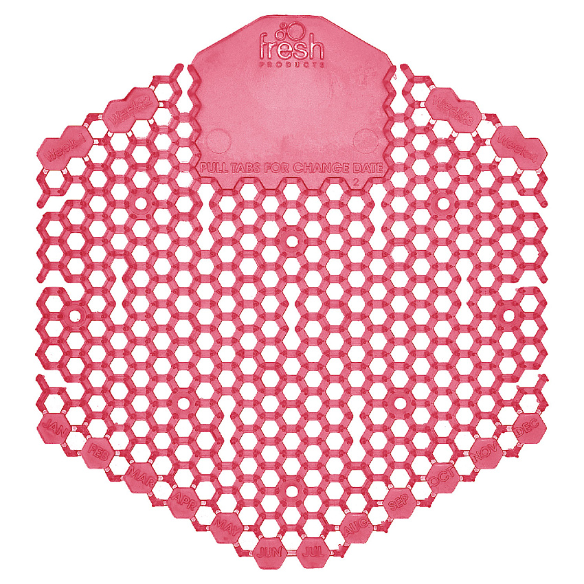 Fresh Products Wave 3D Urinal Deodorizer Screen, Spiced Apple Scent, Red, 10/Box (3WDS60SAP)