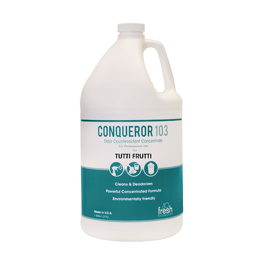 Fresh Products Conqueror 103 Odor Counteractant Concentrate, Tutti-Frutti, 1 gal Bottle, 4/Carton (1WBTU)