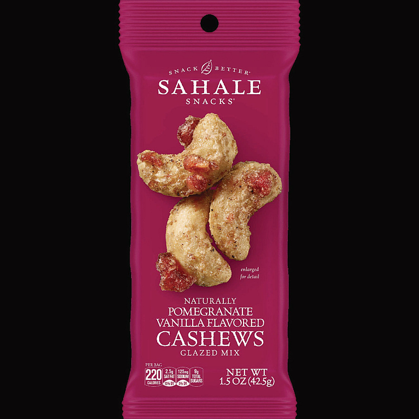 Sahale Snacks Pomegranate Vanilla Glazed Mix Cashews, 1.5 oz Bag, 18/Carton (00328)