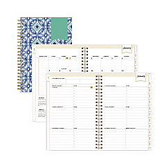 Blue Sky Day Designer Tile Weekly/Monthly Planner, Tile Artwork, 8 x 5, Blue/White Cover, 12-Month (Jan to Dec): 2023 (101410)