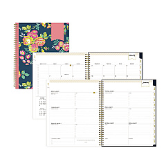 Blue Sky Day Designer Peyton Create-Your-Own Cover Weekly/Monthly Planner, Floral Artwork, 11 x 8.5, Navy, 12-Month (Jan-Dec): 2023 (103617)
